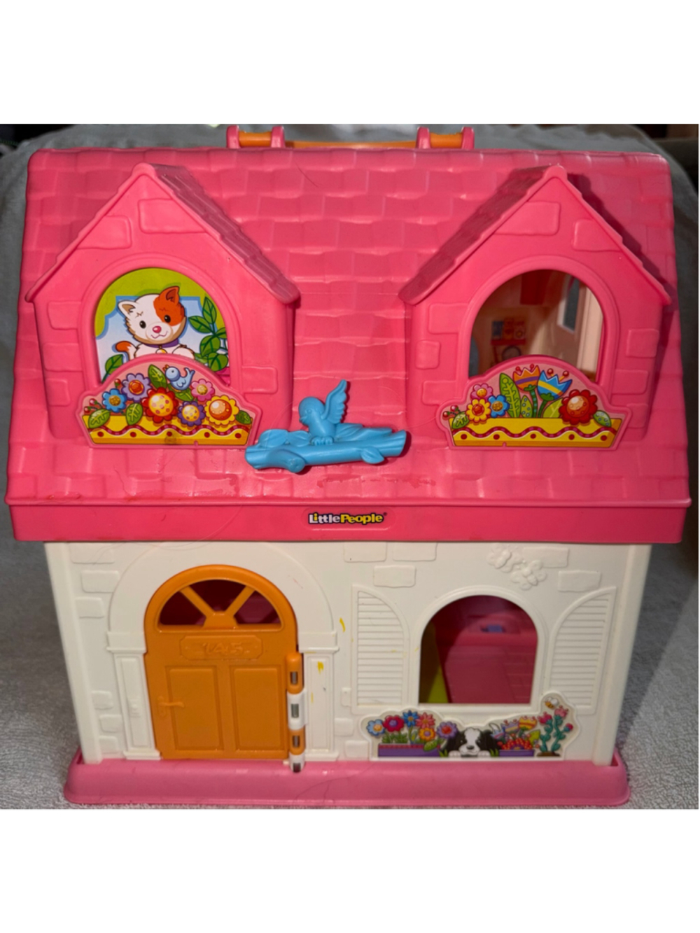 Mattel 2015 Little People Surprise & Sounds Folding Doll House Interactive WORKS